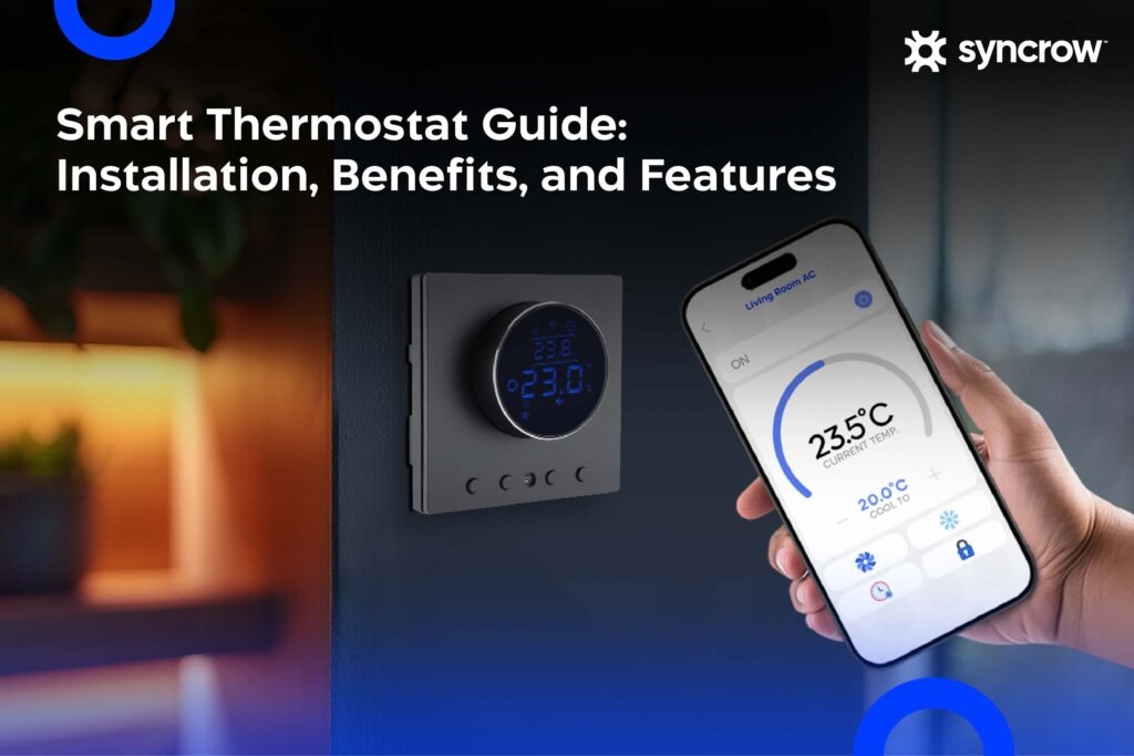 A smart thermostat with a smartphone app