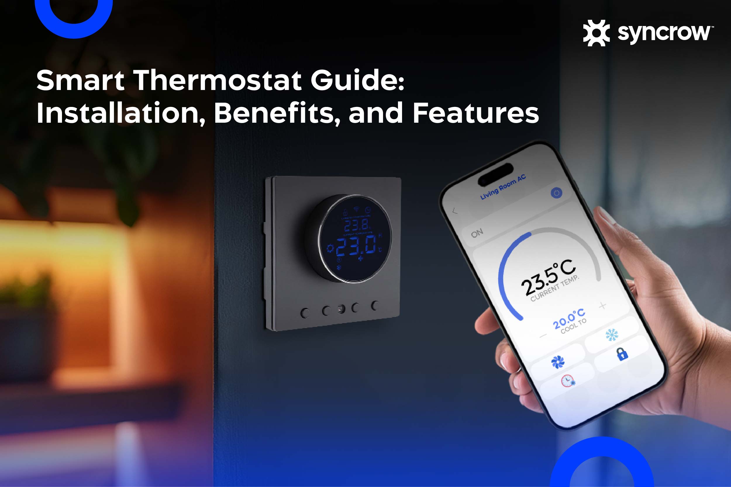 A smart thermostat with a smartphone app