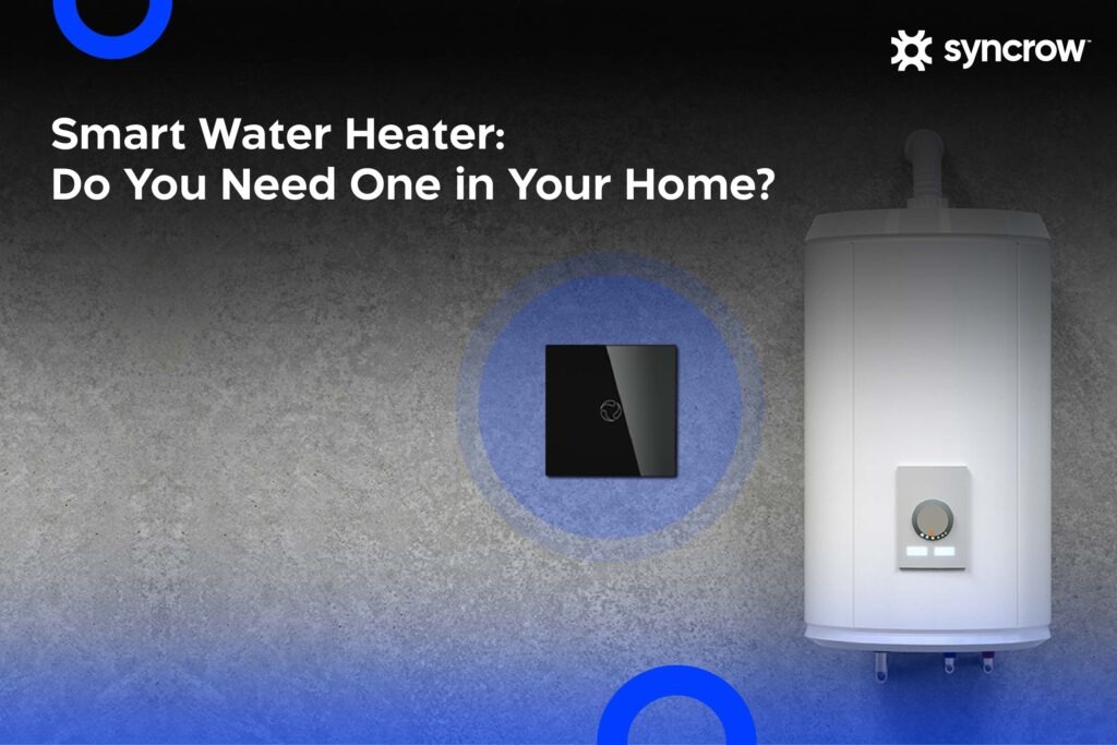 A smart water heater with a water tank
